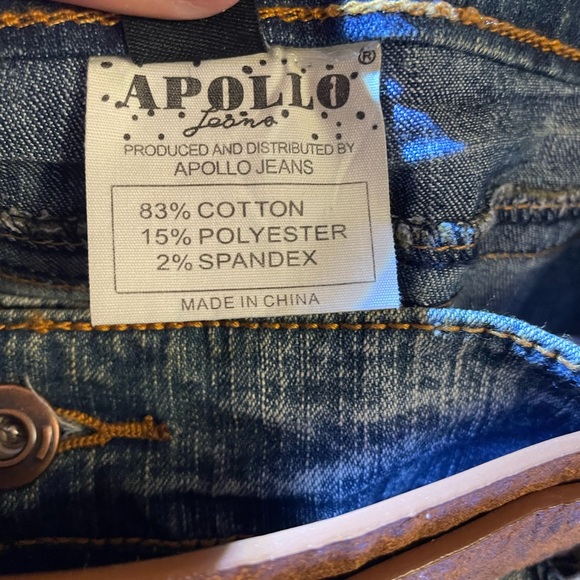 ⭐️ VINTAGE ⭐️ NWOT Apollo Jeans Belted Floral Embroidered Acid Wash Denim Ski… - Picture 11 of 12
